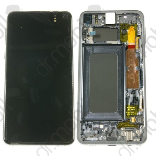 Előlap Samsung Galaxy S10e (SM-G970) keret + LCD kijelző (érintőkijelző) GH82-18836A fekete